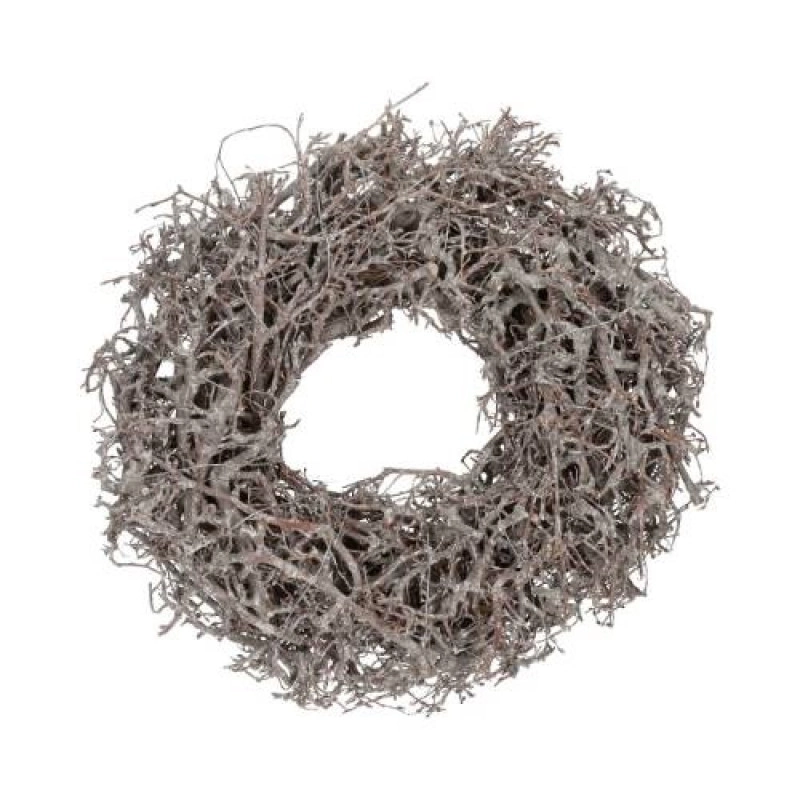 Krans Wildly Bonsai Thick Frosted dikke twijgenkrans 60 cm 