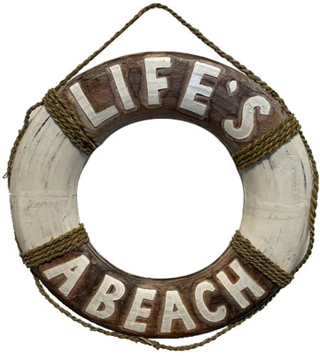 [A-024486] Redddingsboei Boei Naturel Life's a Beach 40cm 
