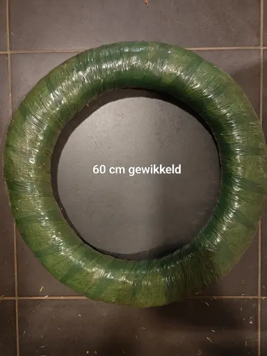 [A-010438] Strokrans Strokransen 60 cm GEWIKKELD Grote krans