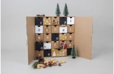 [A-022521] Adventskalender, FSC Rec 100% kraft bruin