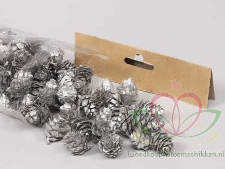 [A-011340] Omorica cone kleine dennenappeltjes Zilver 50 gram