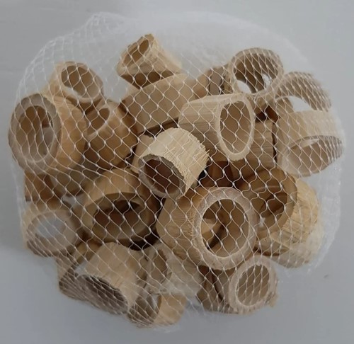 [A-027365] Bamboe ringen Naturel ca. 2-2,5 cm ca. 50 stuks