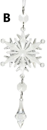 [A-027122] Hanger Sneeuwvlok Acryl B 16 cm per stuk