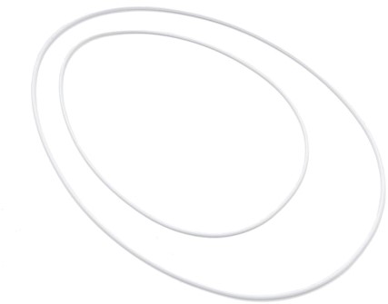 [A-024005] Metalen Frame Ei ring White hangend 32x47 cm