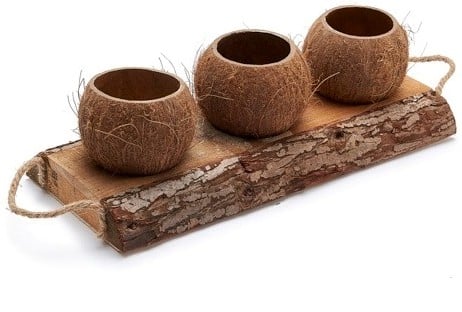 [A-024462] Kokos planter 46x19 cm 3 cups