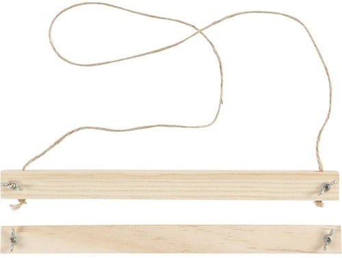 [A-024959] Posterhanger Set Grenen Rechthoek 25x2.2x2 cm