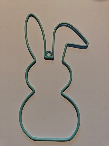 [A-025212] Metalen Frame Haas hangend oor hanger Turquoise 15 cm