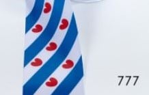 [A-022963] Friese vlag Friesland met Gouden opdruk 75 mm 80 cm