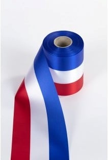 [A-024821] Nederlandse vlag Rood Wit Blauw 100 mm 25 meter ook geschikt om te bedrukken
