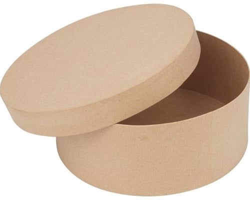 [A-022342] Bloemendoos Ronde papiermaché 19 cm