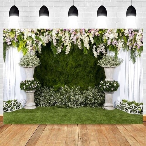 [A-023605] Backdrop Flowerwall polyester 300x200 cm