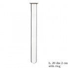 [A-014666] Reageerbuisjes glas met rand 20 cm Ø2 cm set 12 stuks