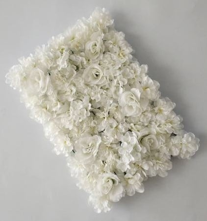 [A-013109] Flowerwall 40x60 cm 24 Wit Kant en Klaar