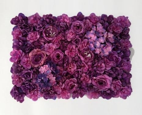 [A-023001] Flowerwall 40x60 cm 6 Paarstinten Rozen en Hortensia