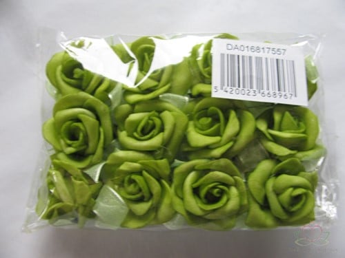 [A-009331] Mini Foam Roos Lemon Zelfklevend 2 cm Pak