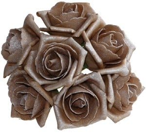 [A-012250] Foamroos Emilia Antique Coffee bundel 7 stuks