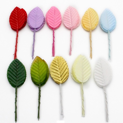 [A-015462] Blad Zijden blaadjes op draad Zwart 3*5 cm PAK100