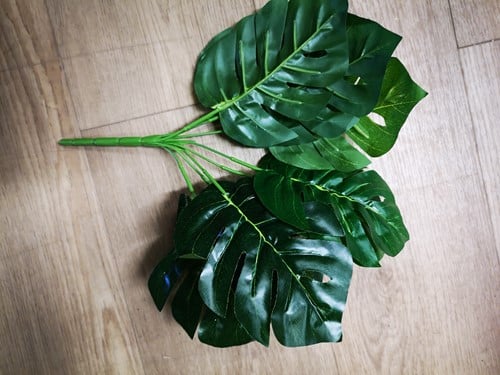 [A-017644] Monstera Blad Medium Zijdenbloem Botanical Style