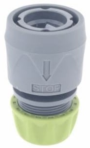 [A-022420] Watersnelkoppeling + waterstop 1/2'' - 5/8'' direct op slang of kraan