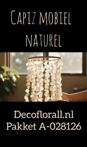 [A-028126] Capiz Schelpenmobiel Windgong Naturel maken DIY Stel zelf je pakket samen   